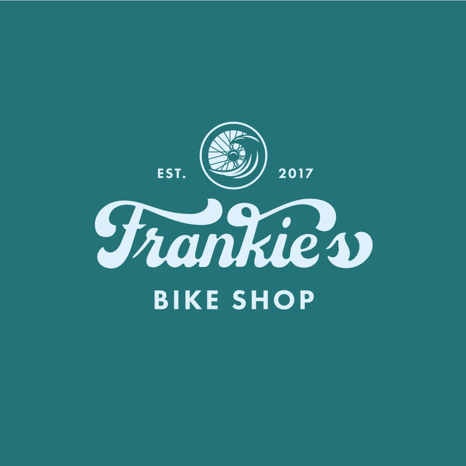 Einsatz von Schrift im Logo von Frankies Bike Shop