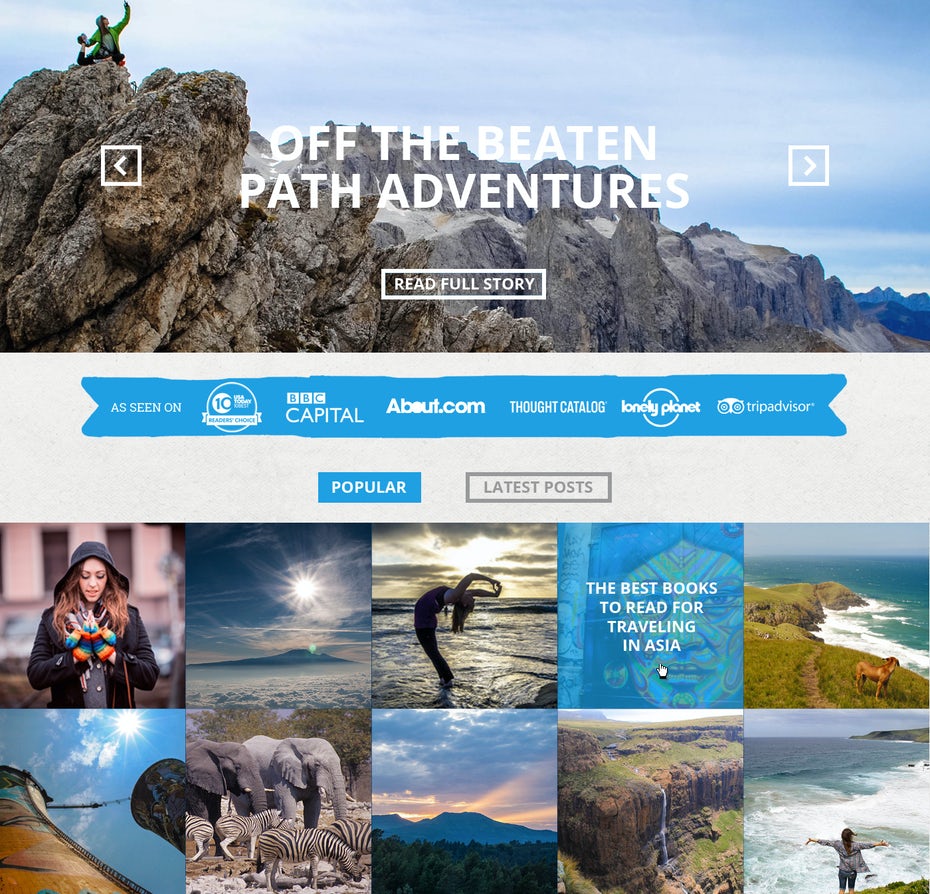 Webdesign - Be My Travel Muse