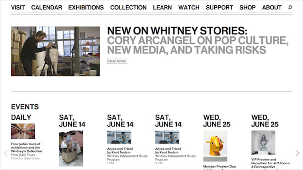 Website Whitney Museum of American Art